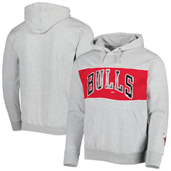 Heather Gray Chicago Bulls Wordmark French Terry Pullover Hoodie | NBA