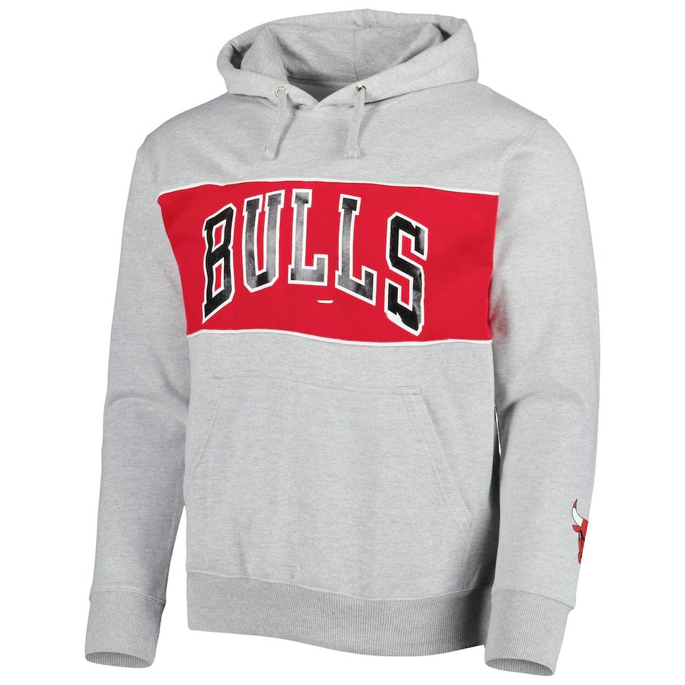 Heather Gray Chicago Bulls Wordmark French Terry Pullover Hoodie | NBA