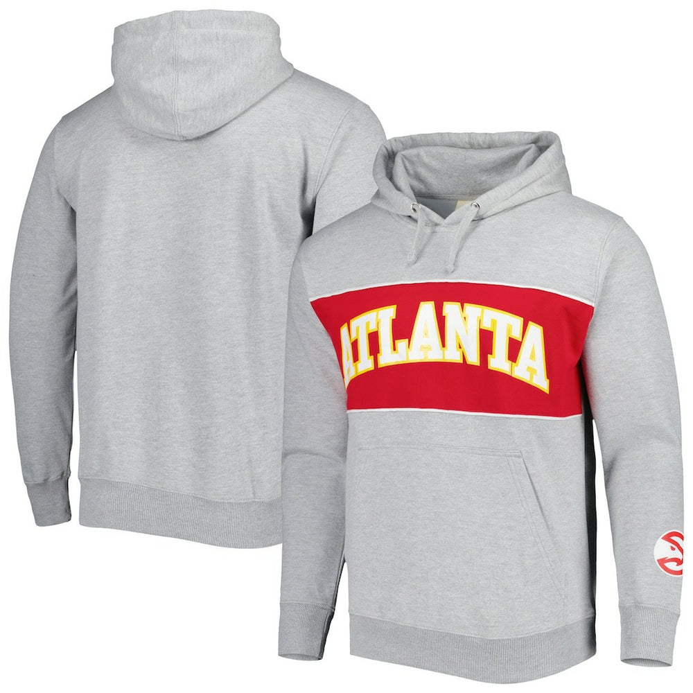 Heather Gray Atlanta Hawks Wordmark French Terry Pullover Hoodie | NBA