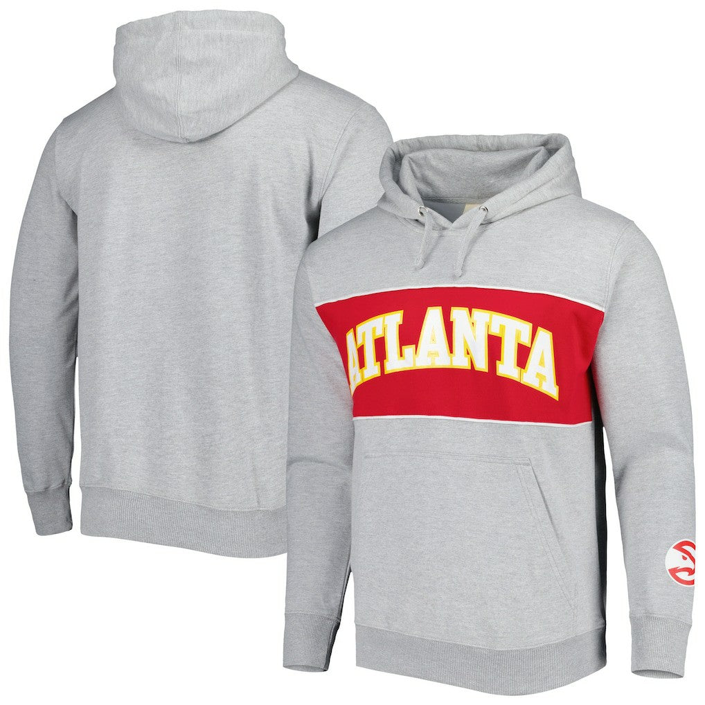 Heather Gray Atlanta Hawks Wordmark French Terry Pullover Hoodie | NBA