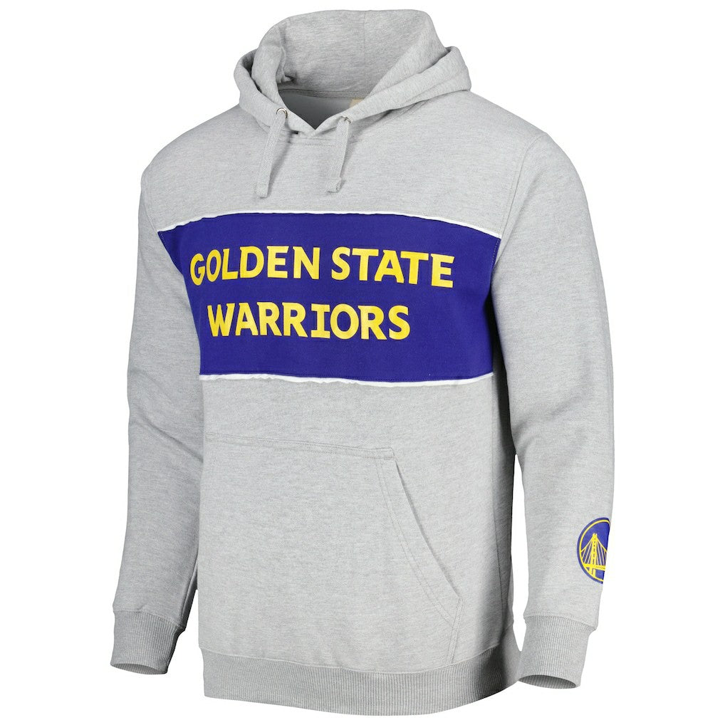 Heather Gray Golden State Warriors Wordmark French Terry Pullover Hoodie sale | NBA