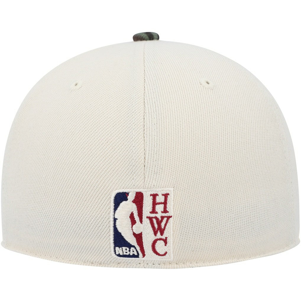 Cream/Camo Philadelphia 76ers Hardwood Classics 1976 NBA All-Star Game Off White Camo Fitted Hat | NBA