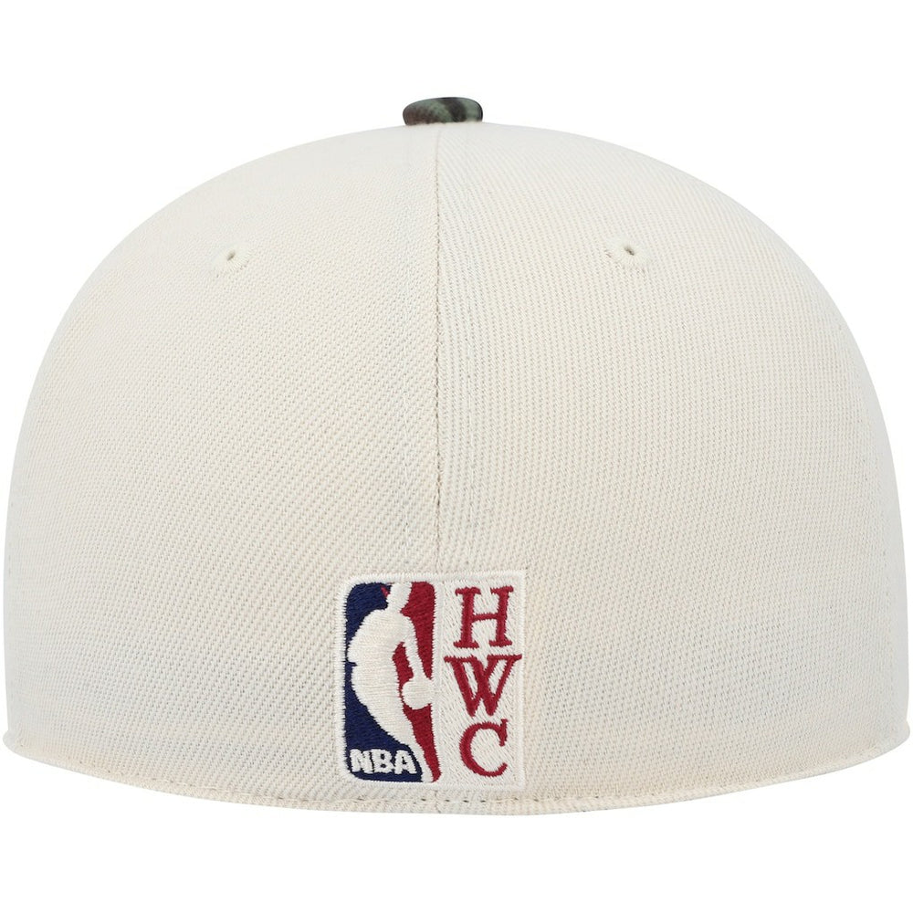 Cream/Camo Philadelphia 76ers Hardwood Classics 1976 NBA All-Star Game Off White Camo Fitted Hat | NBA