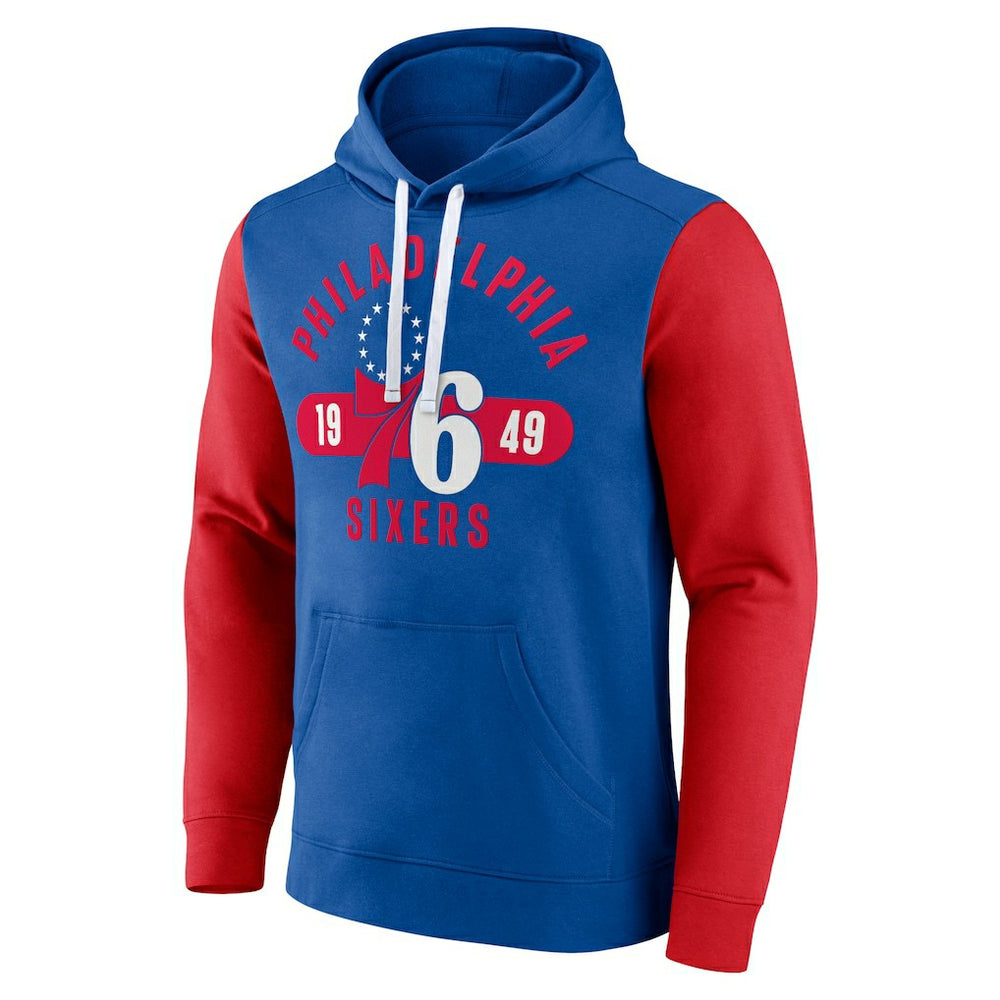 Royal/Red Philadelphia 76ers Big & Tall Bold Attack Pullover Hoodie | NBA