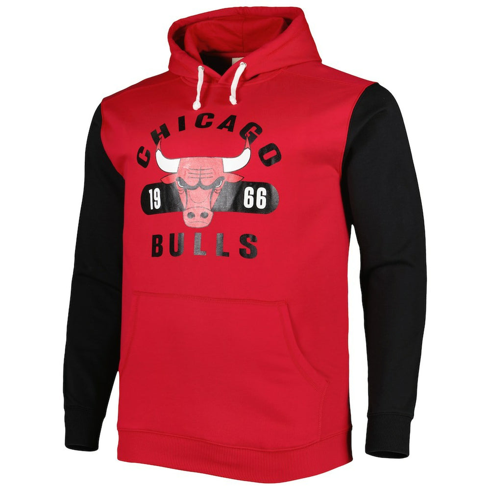 Red/Black Chicago Bulls Big & Tall Bold Attack Pullover Hoodie | NBA