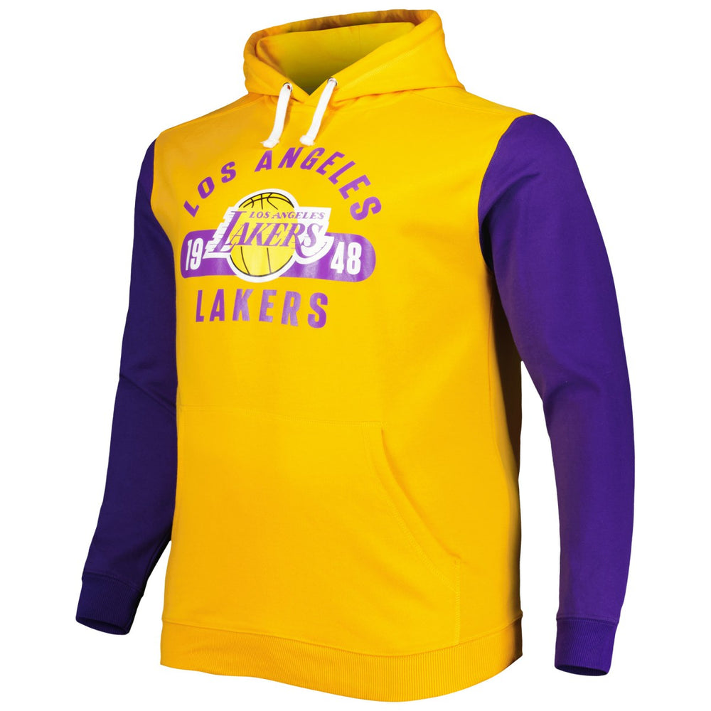 Gold/Purple Los Angeles Lakers Big & Tall Bold Attack Pullover Hoodie | NBA