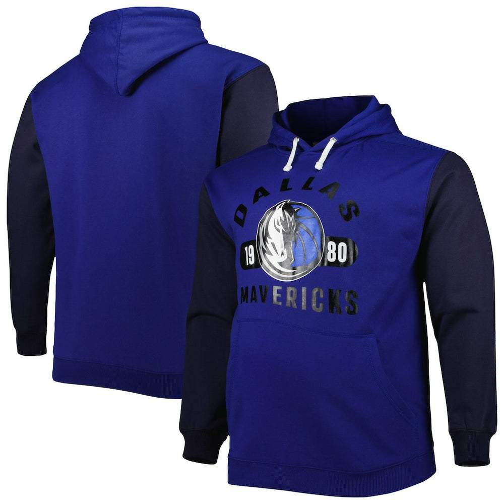 Blue/Navy Dallas Mavericks Big & Tall Bold Attack Pullover Hoodie sale | NBA