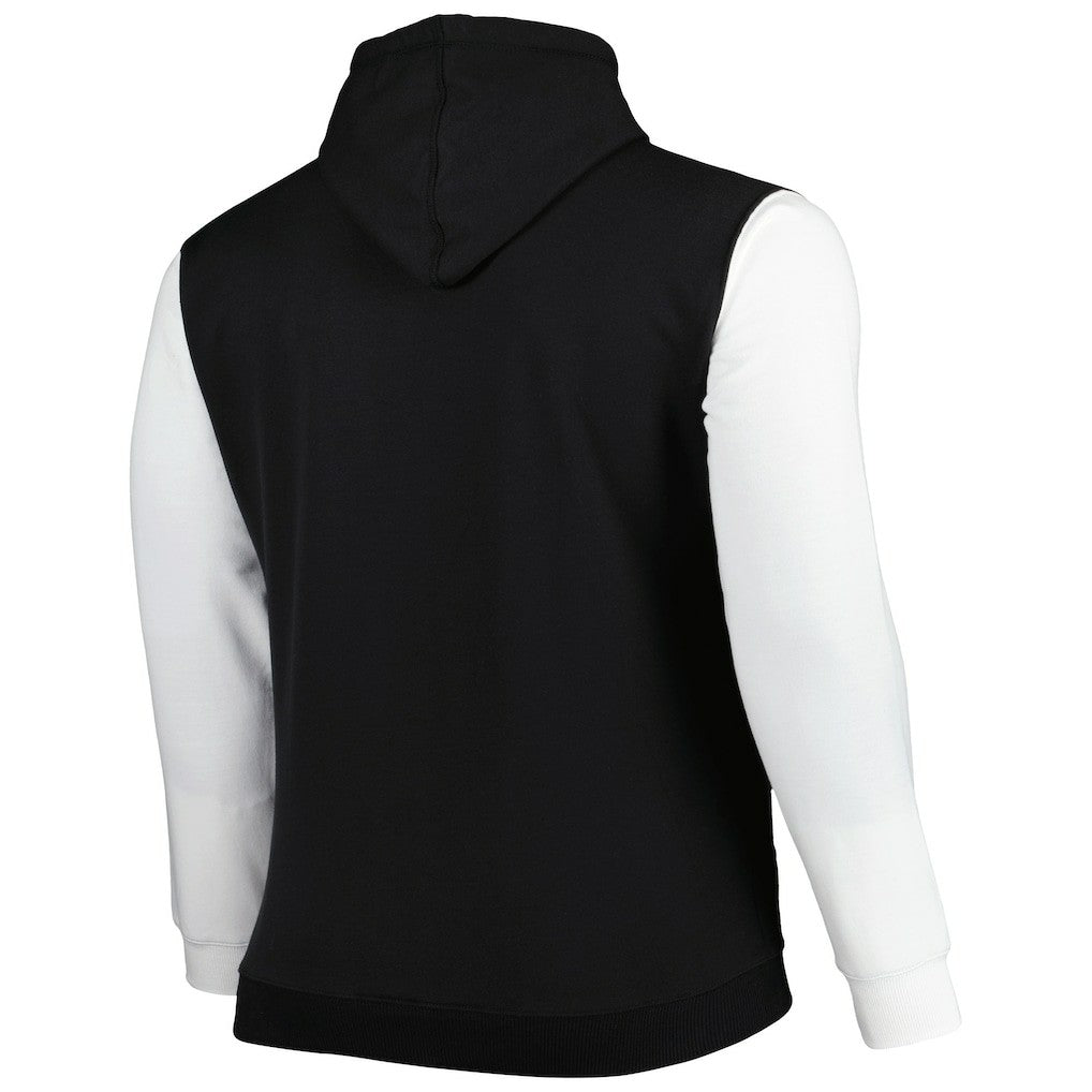 Black/White Brooklyn Nets Big & Tall Bold Attack Pullover Hoodie | NBA