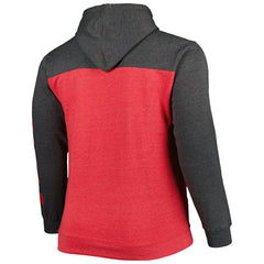 Heathered Red/Heathered Black Chicago Bulls Big & Tall Down and Distance Full-Zip Hoodie | NBA