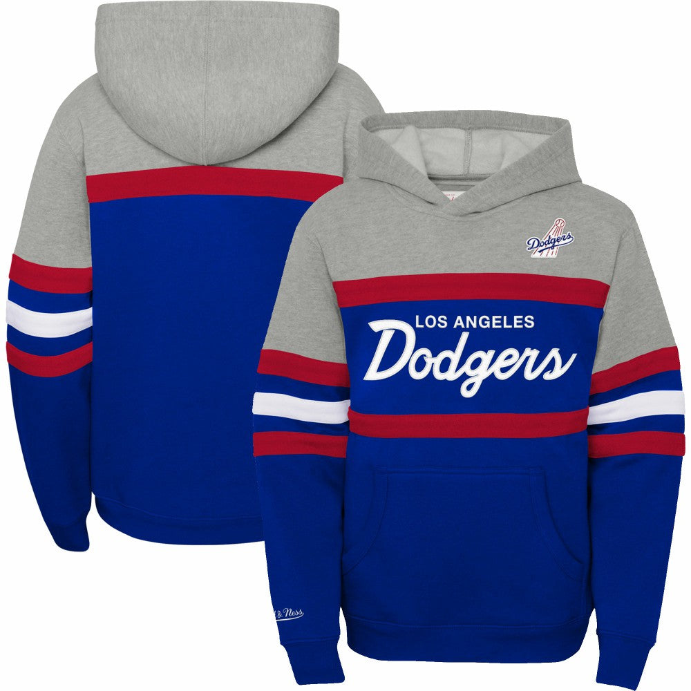 Los Angeles Dodgers Mitchell & Ness Youth Cooperstown Collection Head Coach Pullover Hoodie - MLB Hoodies