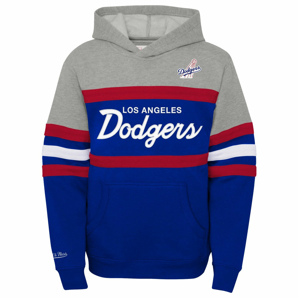 Los Angeles Dodgers Mitchell & Ness Youth Cooperstown Collection Head Coach Pullover Hoodie - MLB Hoodies