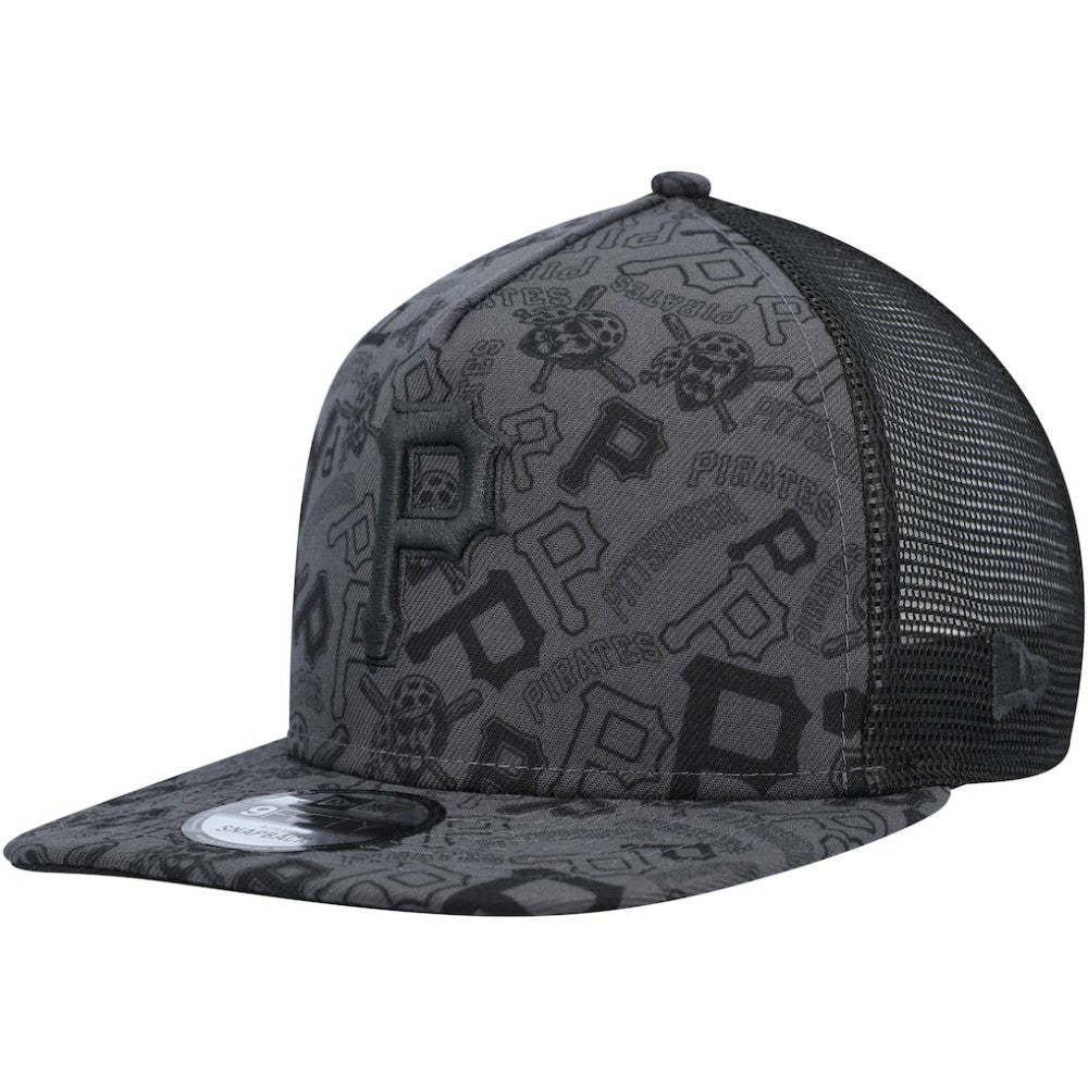 Pittsburgh Pirates New Era Repeat A-Frame 9FIFTY Trucker Snapback Hat - MLB Hats