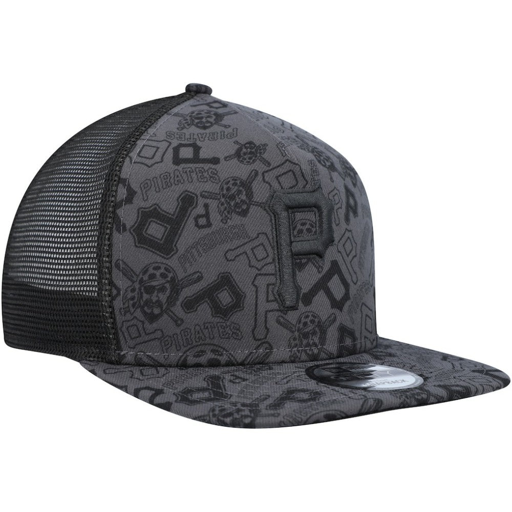 Pittsburgh Pirates New Era Repeat A-Frame 9FIFTY Trucker Snapback Hat - MLB Hats