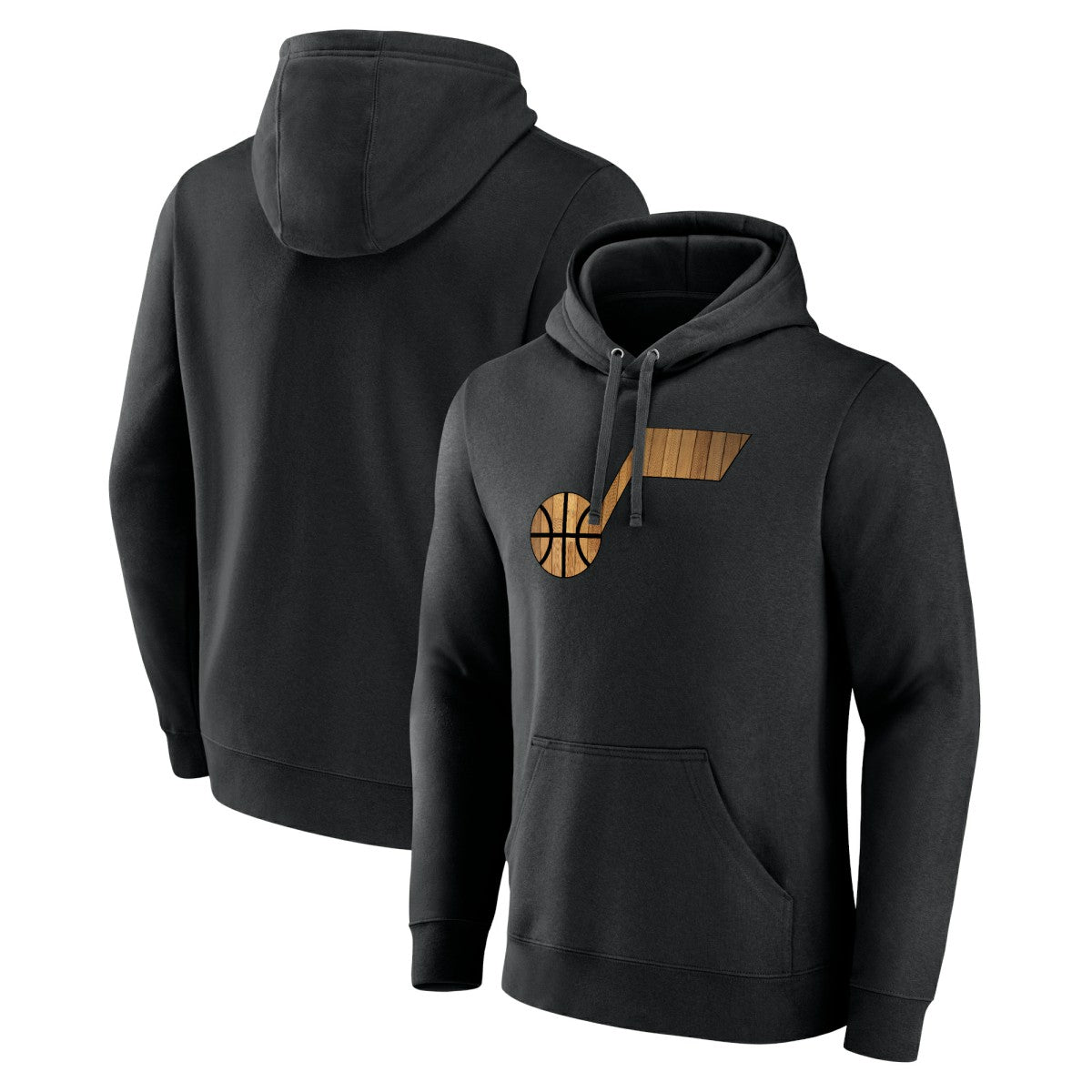 Black Utah Jazz Hardwood Logo Pullover Hoodie | NBA