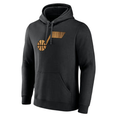 Black Utah Jazz Hardwood Logo Pullover Hoodie | NBA