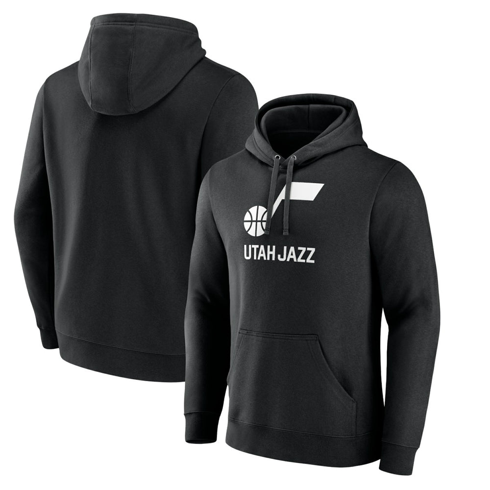 Black Utah Jazz Wordmark Team Logo Pullover Hoodie | NBA