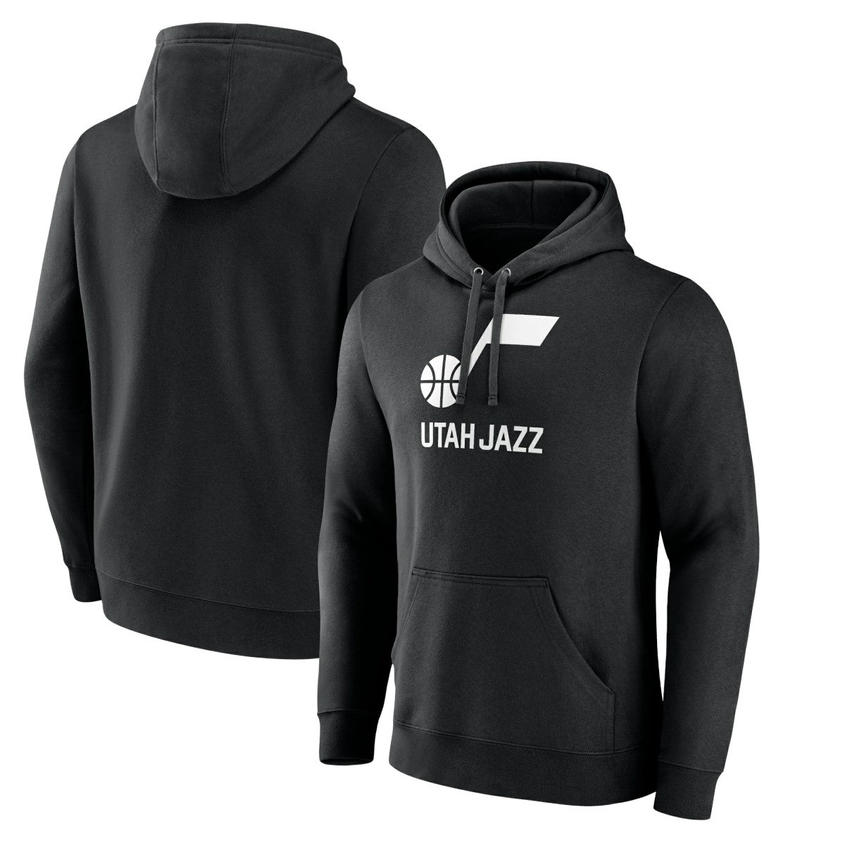 Black Utah Jazz Wordmark Team Logo Pullover Hoodie | NBA