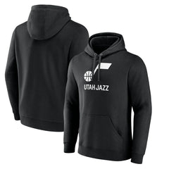 Black Utah Jazz Wordmark Team Logo Pullover Hoodie | NBA