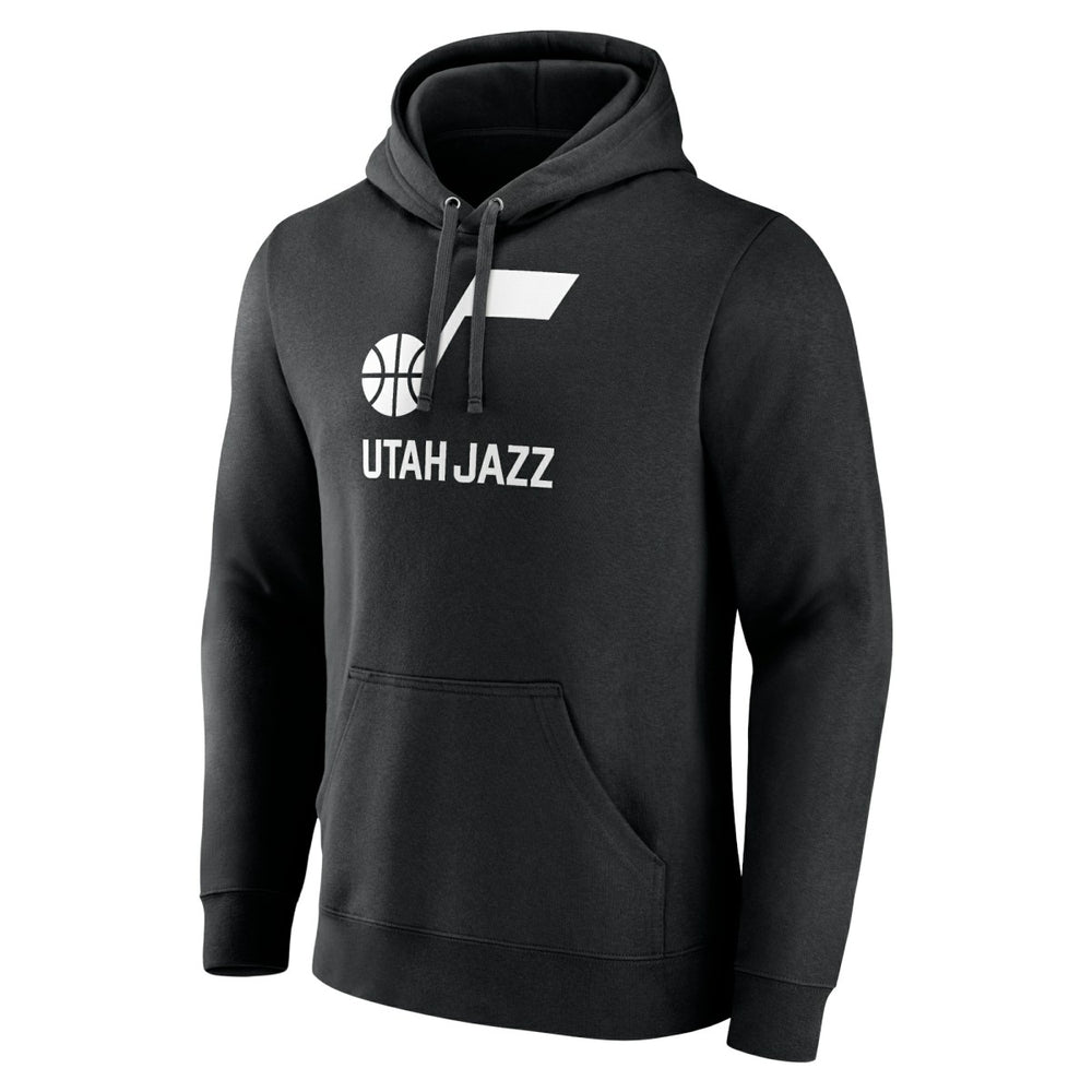 Black Utah Jazz Wordmark Team Logo Pullover Hoodie | NBA