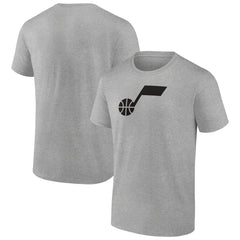 Heathered Gray Utah Jazz Solid Primary Logo T-Shirt | NBA
