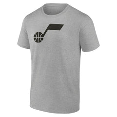 Heathered Gray Utah Jazz Alternate Logo T-Shirt | NBA