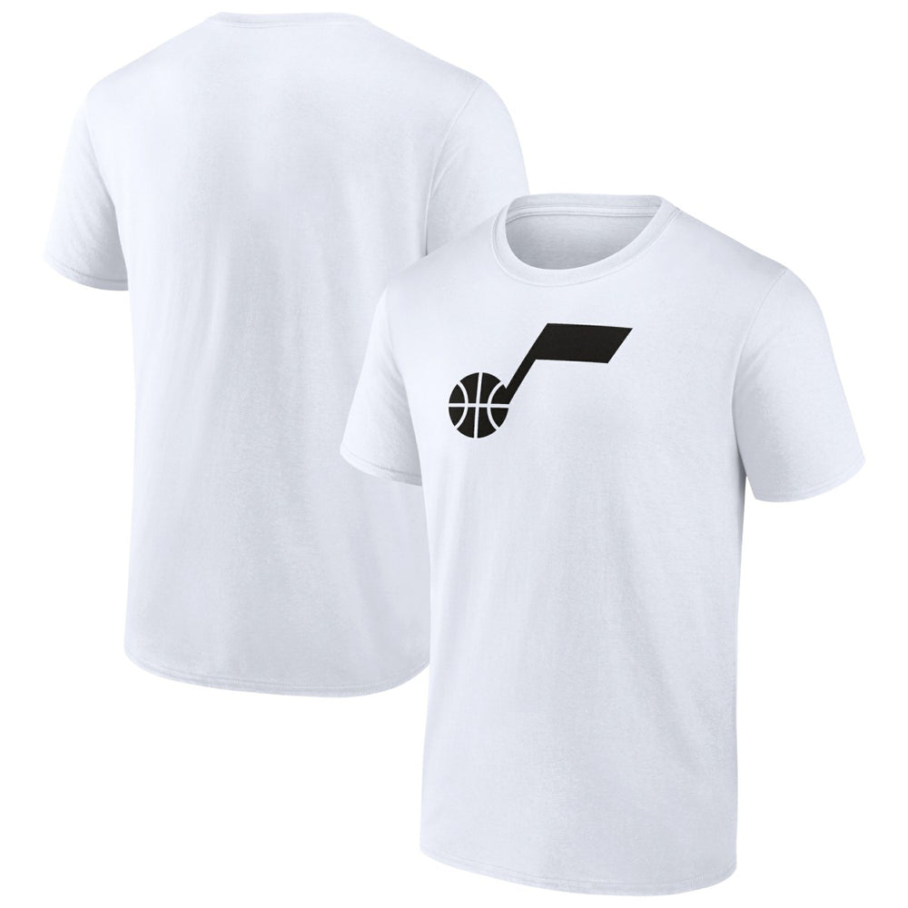 White Utah Jazz Solid Primary Logo T-Shirt | NBA
