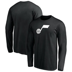 Black Utah Jazz Primary Logo Team Long Sleeve T-Shirt | NBA