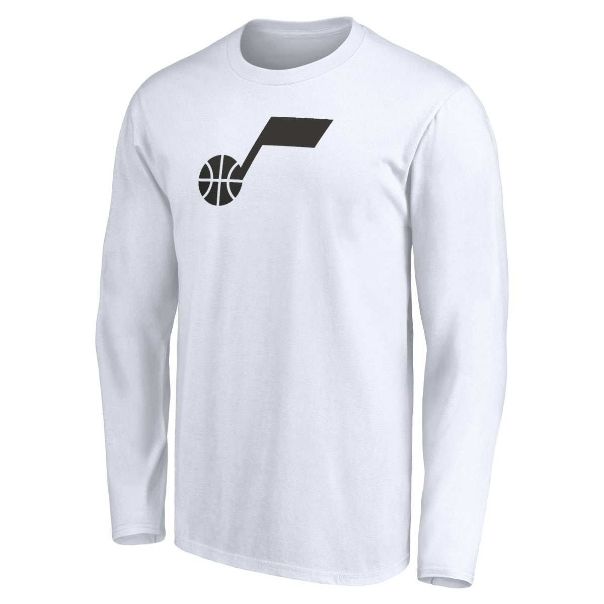 White Utah Jazz Primary Logo Team Long Sleeve T-Shirt | NBA