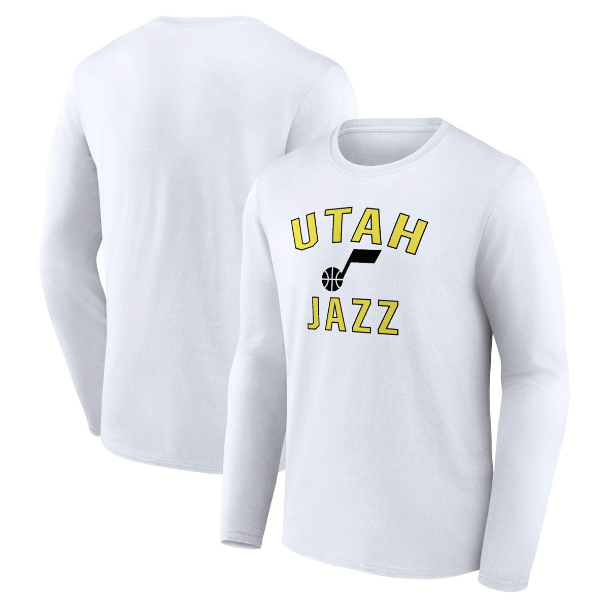 White Utah Jazz Victory Arch Team Long Sleeve T-Shirt | NBA