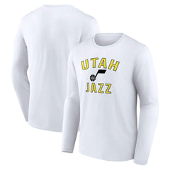 White Utah Jazz Victory Arch Team Long Sleeve T-Shirt | NBA