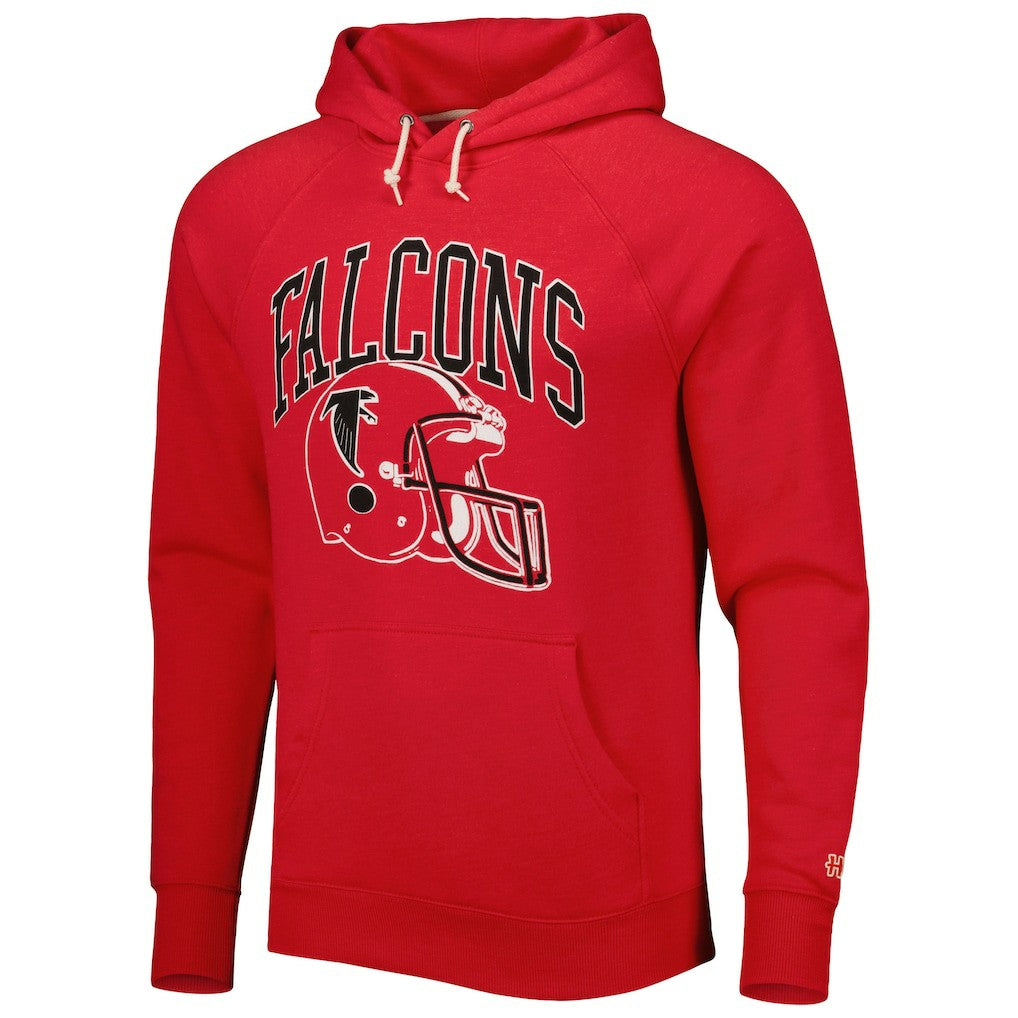 Atlanta Falcons Homage Retro Helmet Tri-Blend Raglan Pullover Hoodie | NFL Sale