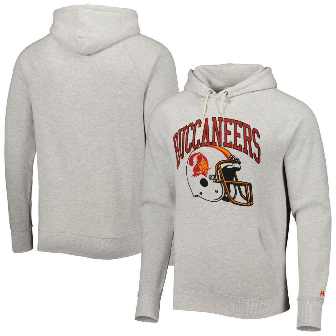 Tampa Bay Buccaneers Homage Retro Helmet Tri-Blend Raglan Pullover Hoodie | NFL Hot