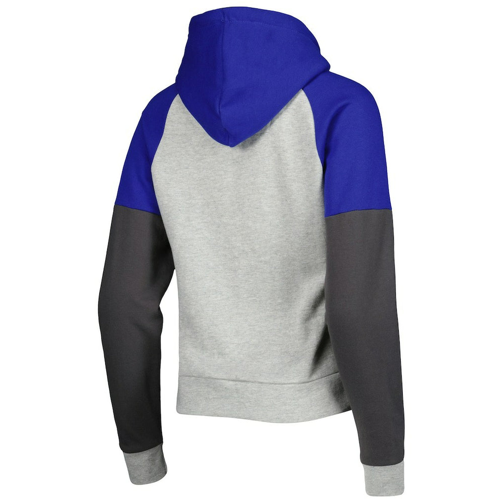 Los Angeles Rams Antigua Women's Lightweight Jackpot Raglan Half-Zip Pullover Hoodie | NFL Outlet
