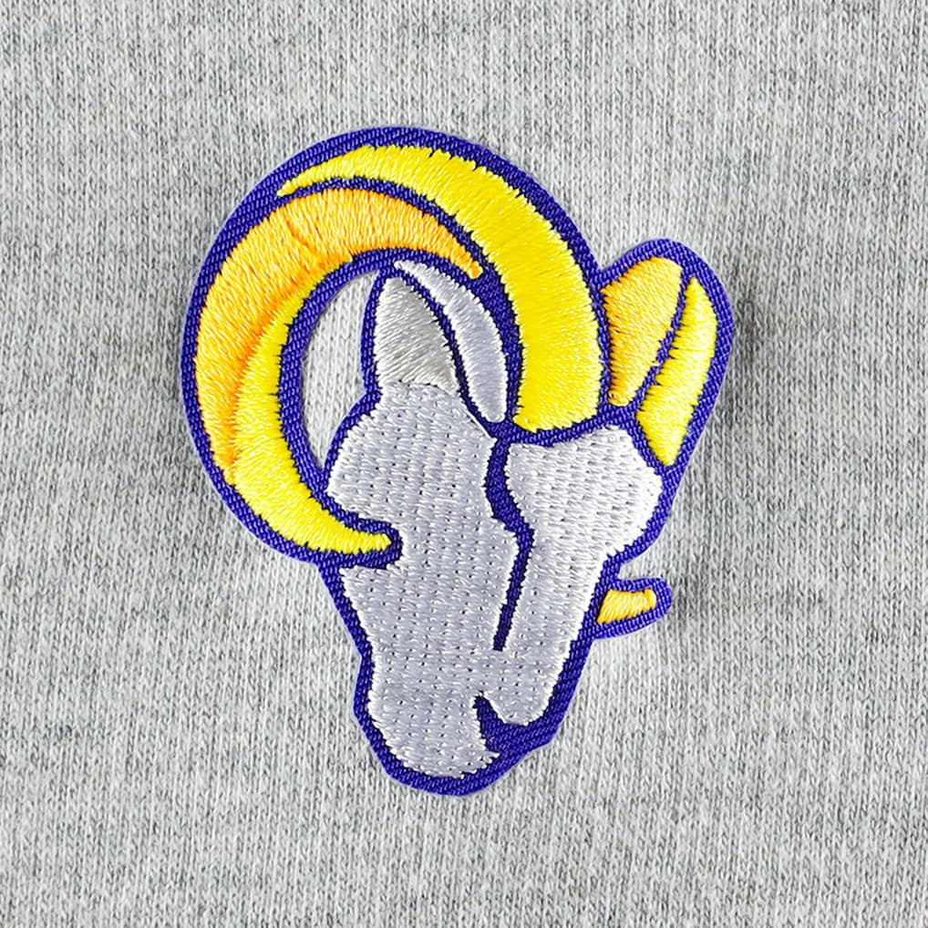 Los Angeles Rams Antigua Women's Lightweight Jackpot Raglan Half-Zip Pullover Hoodie | NFL Outlet