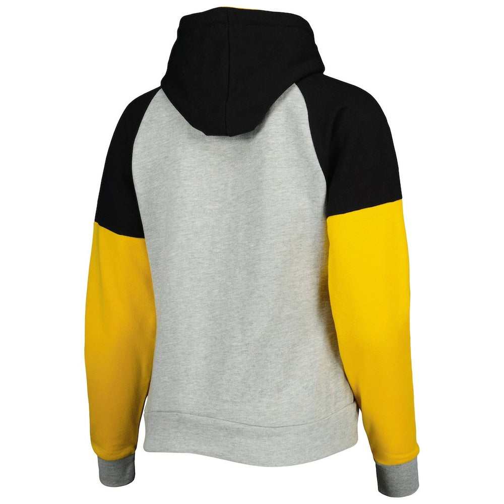 Pittsburgh Steelers Antigua Women's Lightweight Jackpot Raglan Half-Zip Pullover Hoodie | NFL US