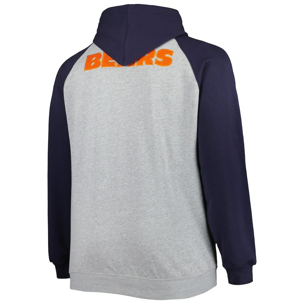 Chicago Bears Big & Tall Fleece Raglan Full-Zip Hoodie Jacket | NFL On sale