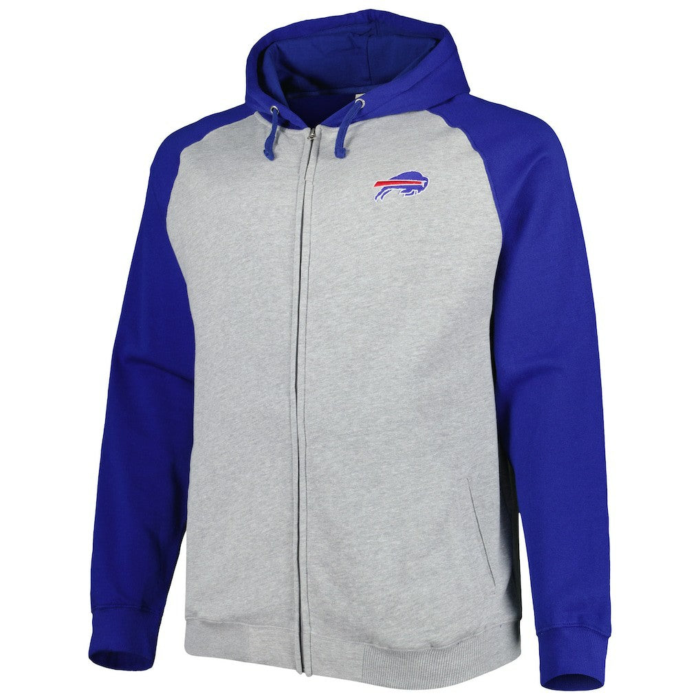 Buffalo Bills Big & Tall Fleece Raglan Full-Zip Hoodie Jacket | NFL Sale