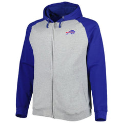 Buffalo Bills Big & Tall Fleece Raglan Full-Zip Hoodie Jacket | NFL Sale