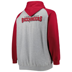 Tampa Bay Buccaneers Big & Tall Fleece Raglan Full-Zip Hoodie Jacket | NFL Hot