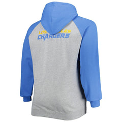 Los Angeles Chargers Big & Tall Fleece Raglan Full-Zip Hoodie Jacket | NFL US