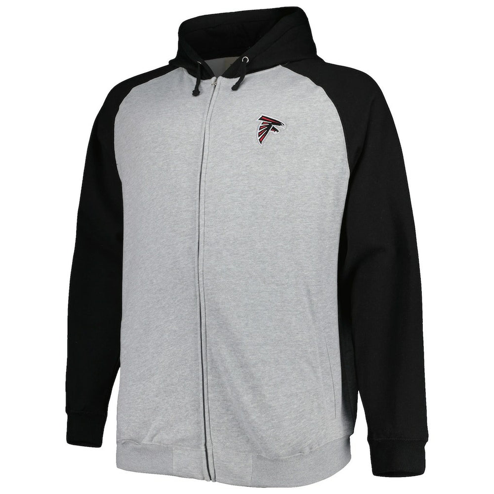 Atlanta Falcons Big & Tall Fleece Raglan Full-Zip Hoodie Jacket | NFL Outlet
