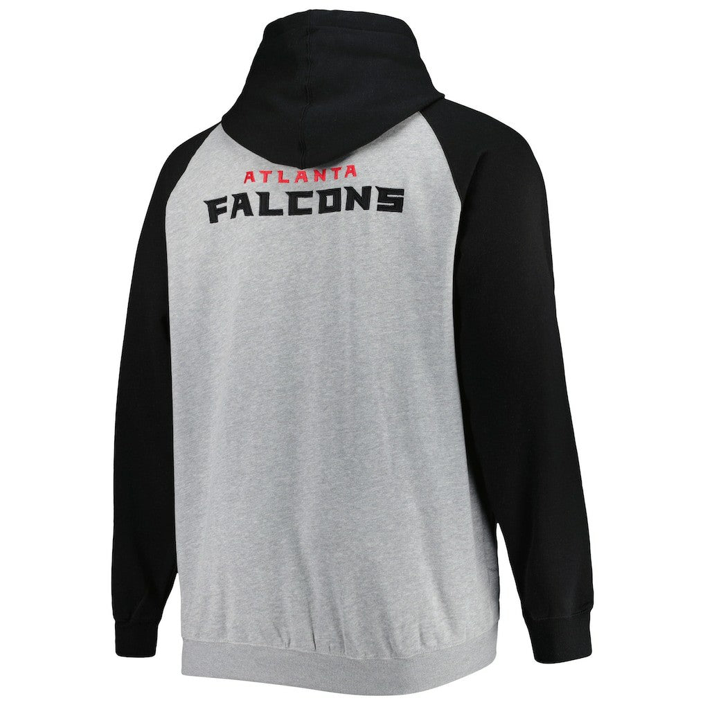 Atlanta Falcons Big & Tall Fleece Raglan Full-Zip Hoodie Jacket | NFL Outlet