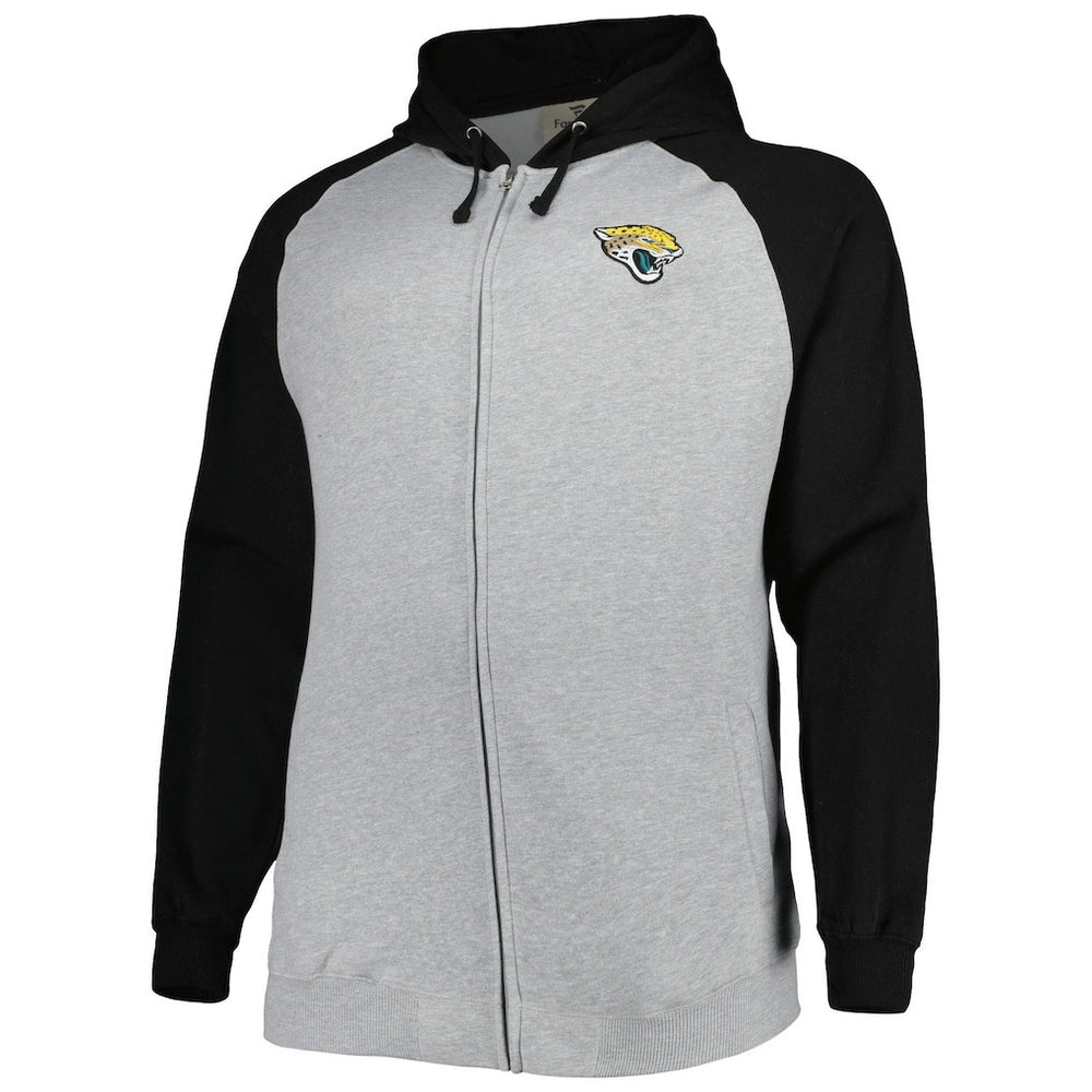 Jacksonville Jaguars Big & Tall Fleece Raglan Full-Zip Hoodie Jacket | NFL Hot