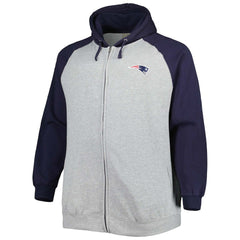 New England Patriots Big & Tall Fleece Raglan Full-Zip Hoodie Jacket | NFL On sale