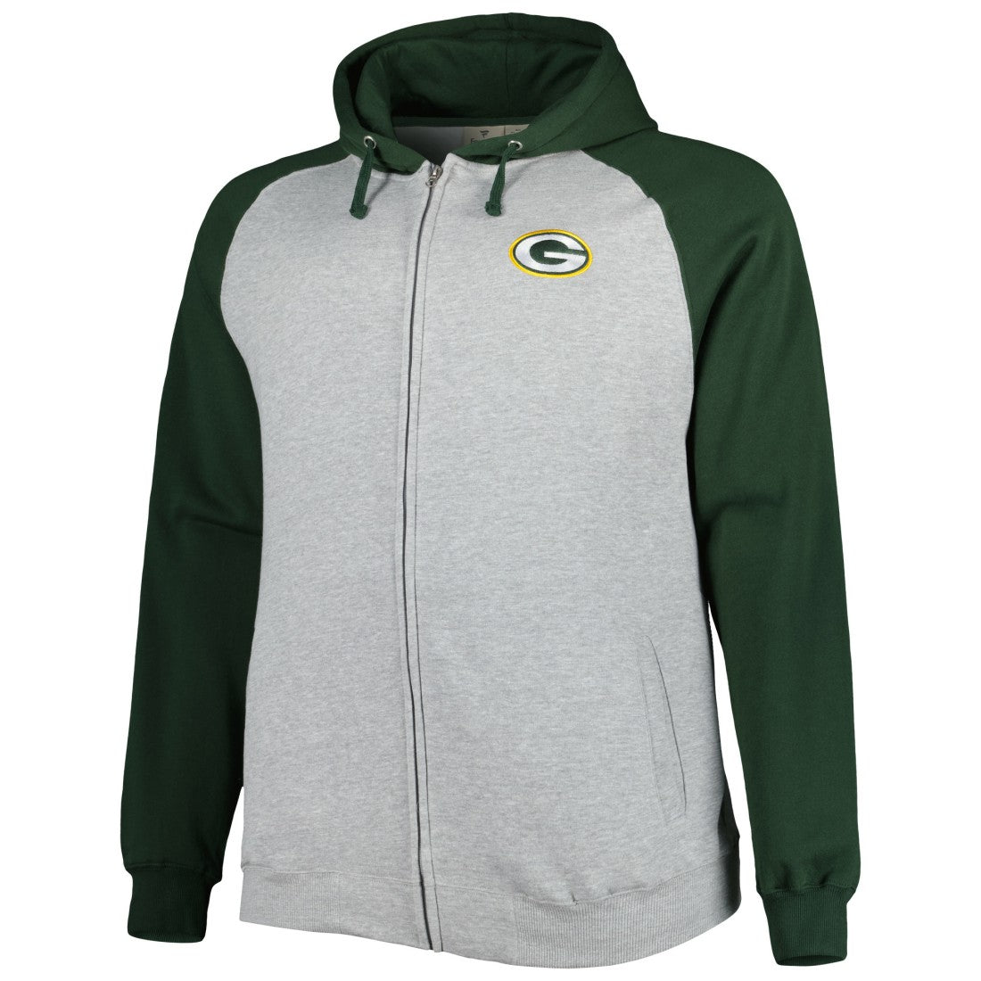 Green Bay Packers Big & Tall Fleece Raglan Full-Zip Hoodie Jacket | NFL US