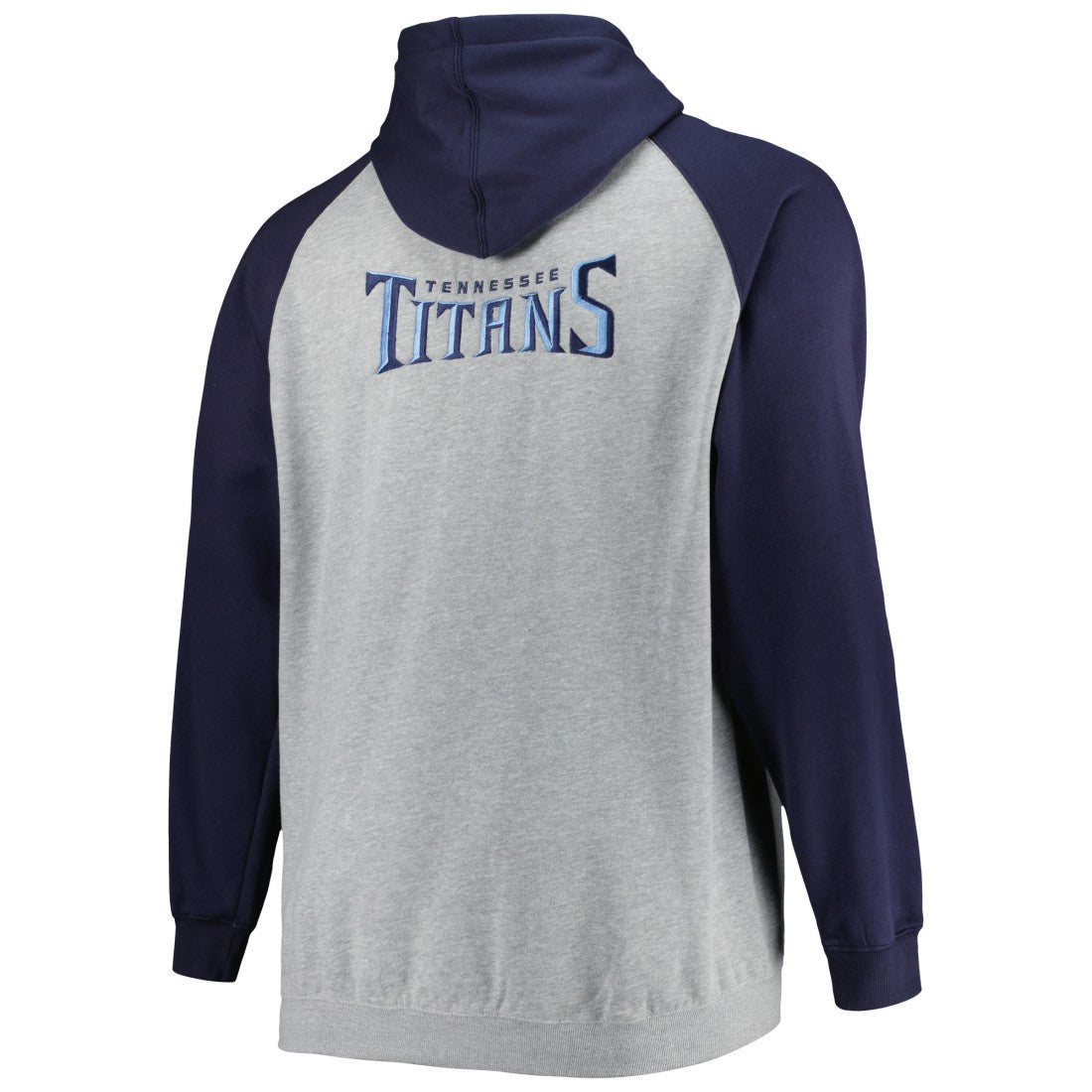 Tennessee Titans Big & Tall Fleece Raglan Full-Zip Hoodie Jacket | NFL Outlet