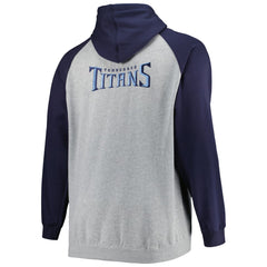 Tennessee Titans Big & Tall Fleece Raglan Full-Zip Hoodie Jacket | NFL Outlet