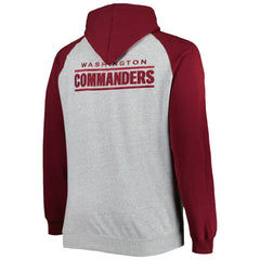 Washington Commanders Big & Tall Fleece Raglan Full-Zip Hoodie Jacket | NFL Online