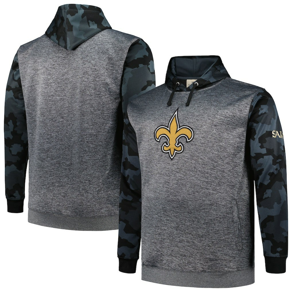 New Orleans Saints Big & Tall Camo Pullover Hoodie | NFL Outlet