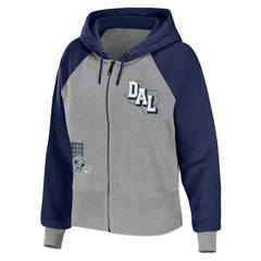 Dallas Cowboys WEAR by Erin Andrews Women's Colorblock Lightweight Full-Zip Hoodie | NFL Online